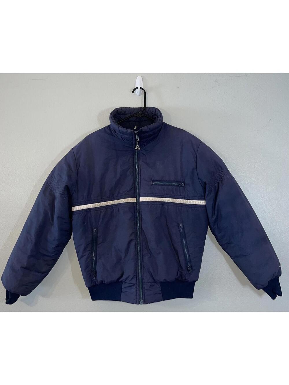 Vintage Gerry Blue Quilted Puffer Down Jacket Made in USA 80s 70s Men's Large